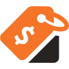 Price tag icon with black background